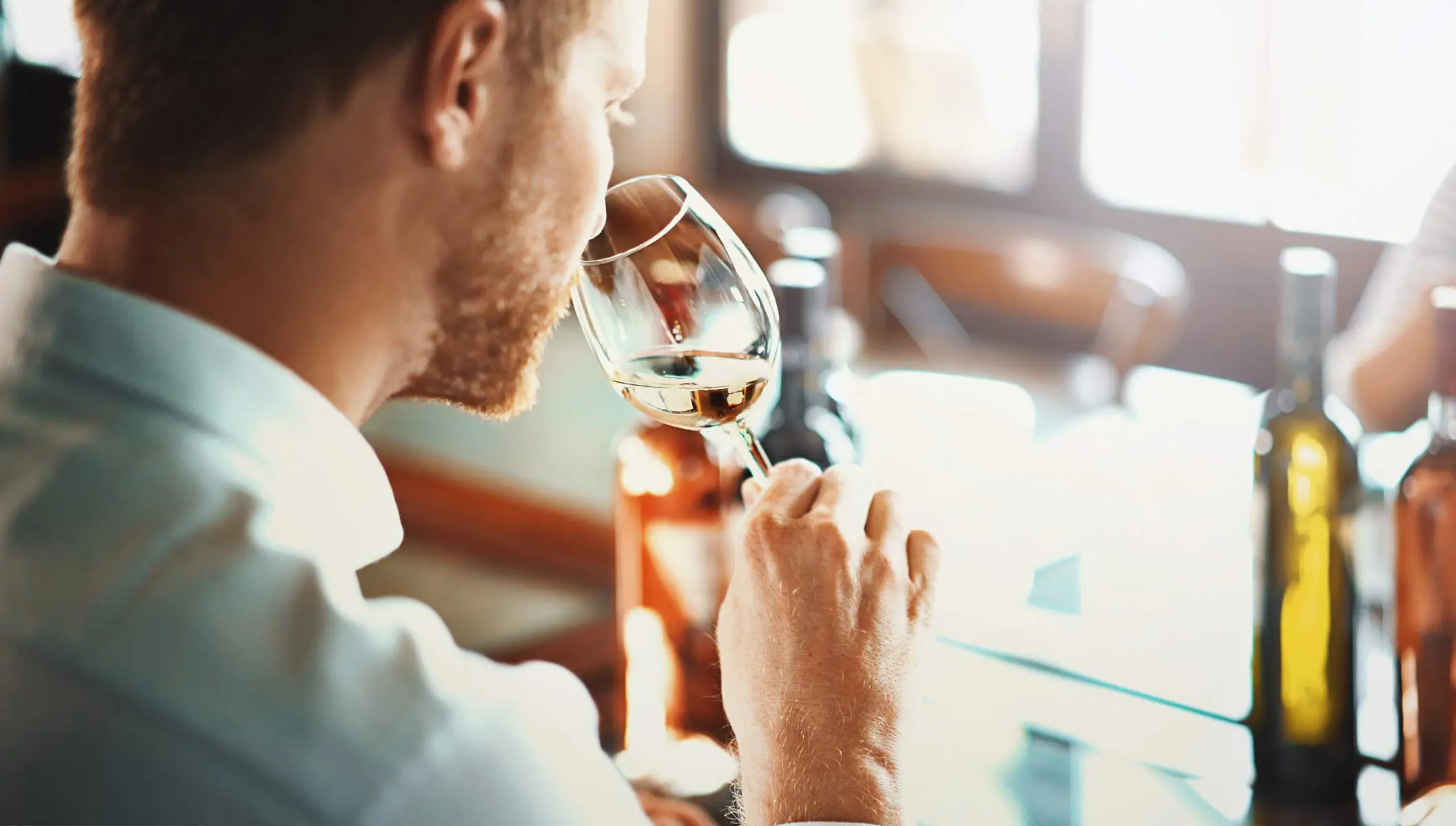 Flight of wines for tasting