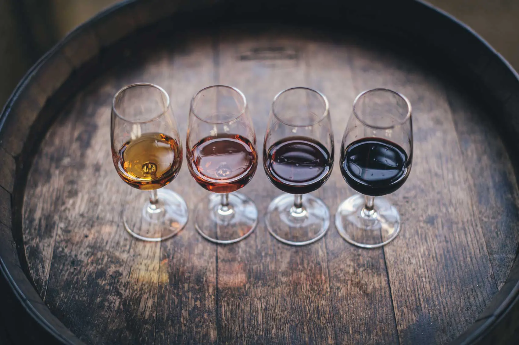 Bottles of estate wine